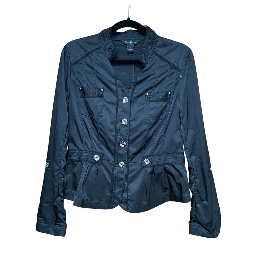 Vintage - WHBM - Black Jacket with Silver Details